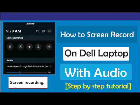 How to Screen Record on Dell Laptop with Audio