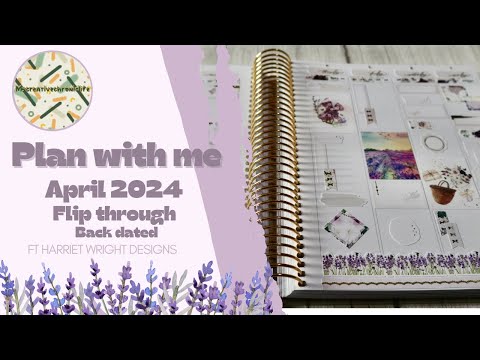 Plan with me April 2024 Talk through ft Harriet Wright designs. Back dated planning