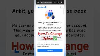 How To Change Option To Unlock Facebook Account | How To Unlock Facebook Account ✅ #shorts