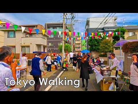 Tokyo, Japan, strolling through Tachikawa to see out-of-season cherry blossoms in autumn