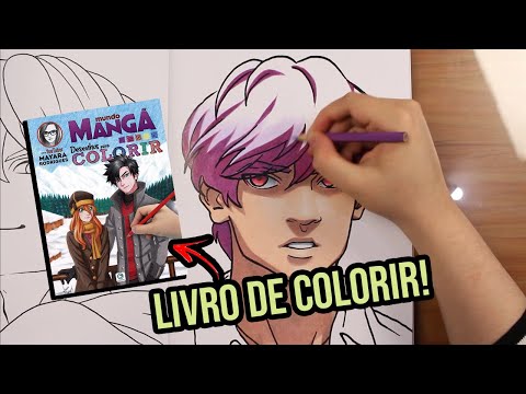 PINTANDO DESENHO do meu LIVRO DE COLORIR!