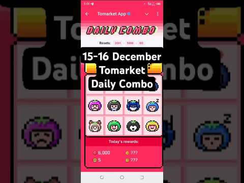 Tomarket daily combo today 🍅 | Tomarket 15 December daily combo 🗓️ | Tomarket combo #shorts