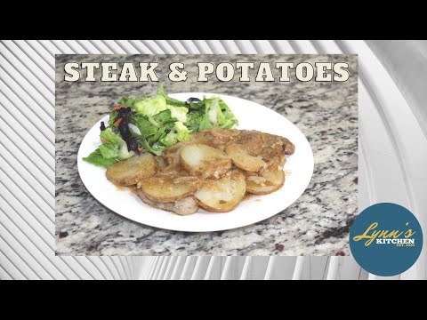 One Pot Meal - Steak/Potatoes #OnePotMeal #Praycookrepeat #Lynnskitchen #EasyRecipes