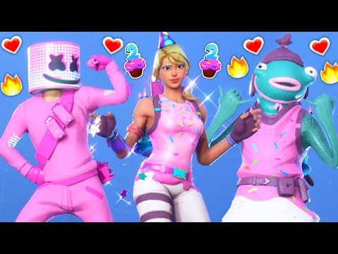 *NEW* Fortnite "BIRTHDAY" Skins Selectable Styles..! (Custom Skins) pt.2