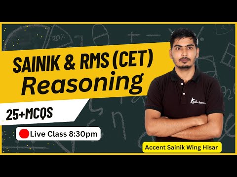 Reasoning Class for Sainik & RMS School Full Complete Syllabus Reasoning Question