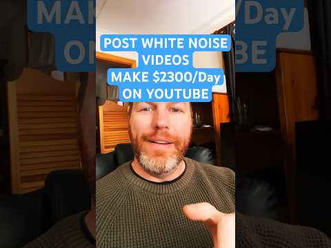 Post White Noise Videos & Make $2300/Day On YouTube #sidehustle #goingviral #tutorial