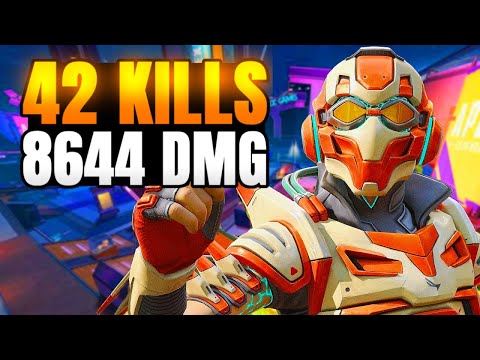 42 KILLS 8644 Damage Octane Gameplay Apex Legends - No commentary