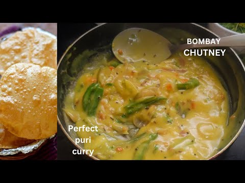 Hotel Style PURI CURRY| bombay chutney recipe | Poori Masala Curry Recipe