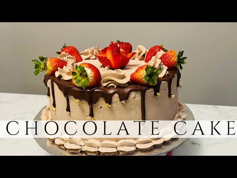 Delicious Strawberry Topped CHOCOLATE Cake Recipe!