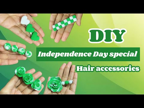 Independence Day Hair Accessories making | How to make hair clips at home | Hair clip kaise banaen