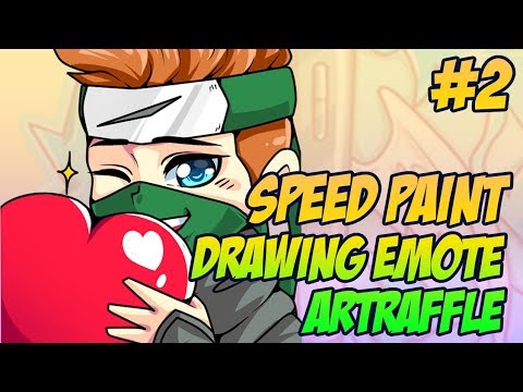 [SPEED PAINT] DRAWING ARTRAFFLE Custom Twitch Emote