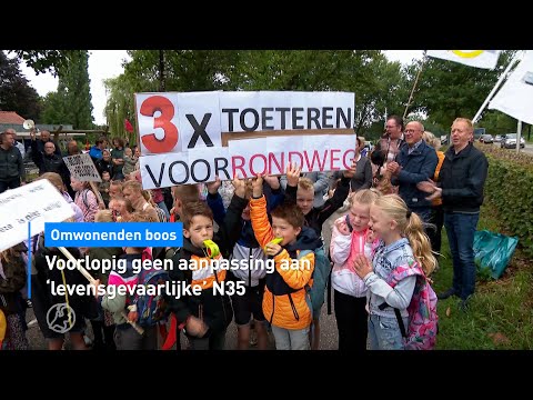 ❌ Voorlopig geen aanpassing aan 'levensgevaarlijke' N35, omwonenden boos | Hart van Nederland