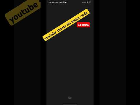 youtube shorts #6 major code | major YouTube code #6