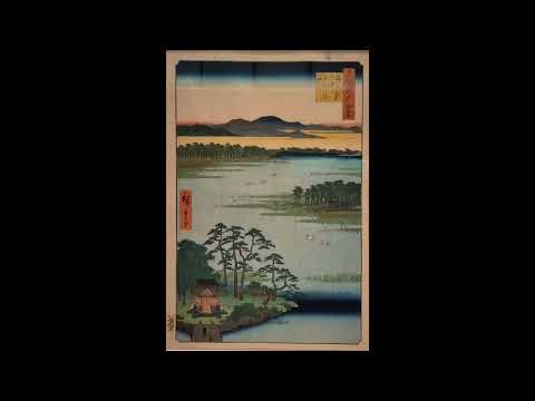 歌川広重 Utagawa Hiroshige(1797~1858)《名所江戸百景・ 井の頭の池弁天の社》大判 錦絵 一枚 江戸時代 安政3年(1856) 東京国立博物館蔵