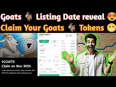 "Goats Airdrop Official Listing Date Announced | Claiming Started | Expected Listing Price"