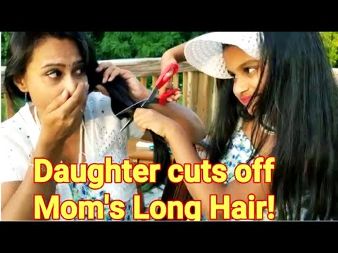 Did Daughter CUT Mom's Hair Straight? అమ్ములు ఏమి చేసిందో చూడండి😄