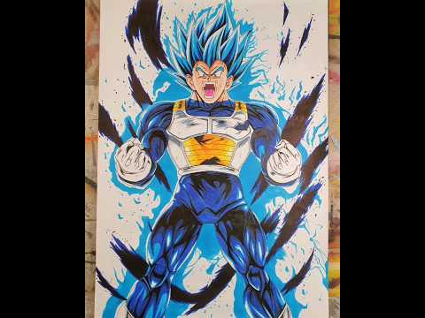 Vegeta Blue Drawing #shorts #art #drawing #dragonball #vegeta #dbs #anime #artwork #dbz