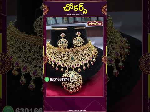 CZ Chokers Collection #Shorts | 1Gram Gold Jewellery | Ambica Fashion Jewellery