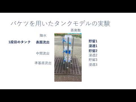 【山口大学OC2024／工学部／社会建設工学科】模擬授業：水工学の基礎、水理学・水文学の原理を体験する～バケツを用いたタンクモデルの実験～