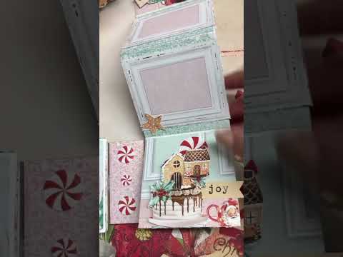 tiny album created a while ago 🥰 #paperalbums minialbum #tinyminialbum #christmas #papercrafting