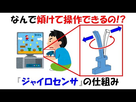 ジャイロセンサの仕組み。スイッチのコントローラーが傾けて操作できるのはなんで？