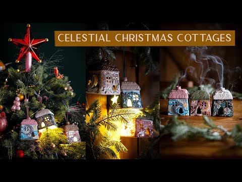 Celestial Christmas Cottage Tutorial - Making little houses to decorate the tree this Christmas!