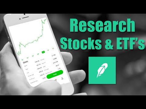 How to Research Stocks and ETF's on Robinhood (Beginner Tutorial)