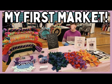 MY FIRST MARKET Vlog 🛒🛍️// selling my products at a craft fair and how much I made!