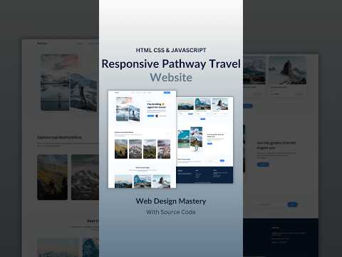 Travel Website Landing Page with HTML & CSS  #webdevelop #htmlcsstutorial #webdesign