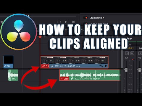 DaVinci Resolve 18: How to Keep Your Clips Aligned