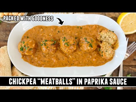 Chickpea "Meatballs" In Paprika Sauce | CRAZY Good 30 Minute Recipe