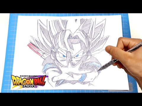 【イラスト】(ドラゴンボールDAIM)孫悟空スーパーサイヤ人Part２　描き方！簡単なイラストの描き方！イラストメイキングDrawing DRAGON BALL　Art