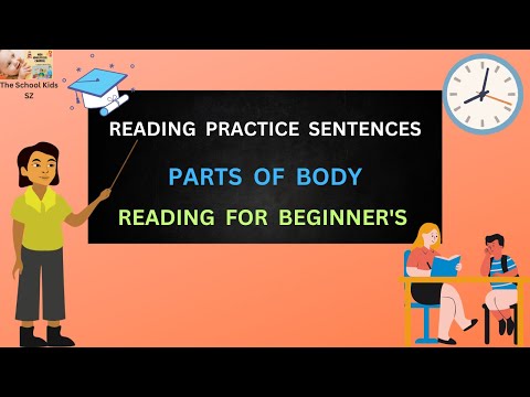 English Reading Practice/ Parts of Body Name in English/ Practice English Sentences/ Kindergarten