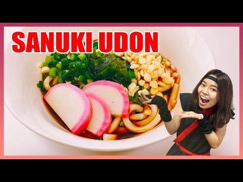 How to make Sanuki Udon in 3 steps| Japanese Recipes with Ninja Girl