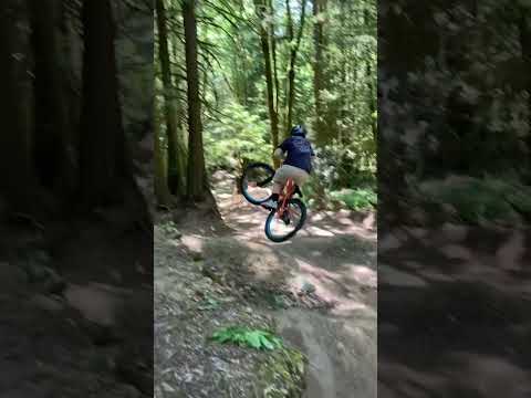 Biking dirt jumps with friends