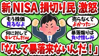 【2chお金スレ】新NISA損切り民、損切りしたのに大暴落が来なくて怒っている模様ｗｗ【2ch有益スレ】