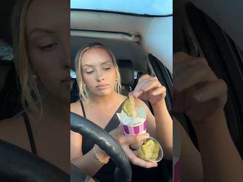 Trying pickles with icecream #ytshorts #trending