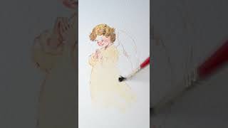 Watercolor Painting - How to Paint a Christmas Card #art #watercolor #watercolorchristmas