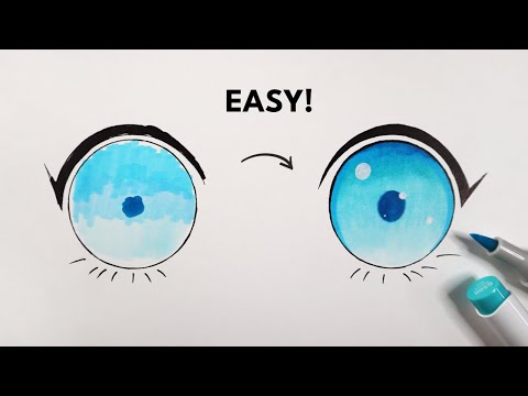 HOW TO COLOR ANIME EYES - Step by Step Tutorial for Beginners