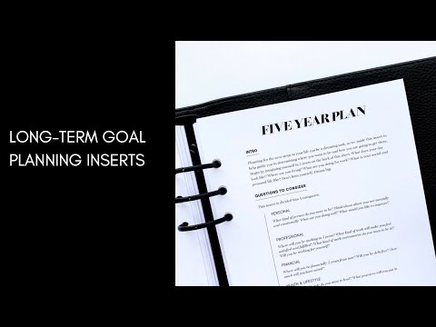 Long Term Planning | Cloth & Paper 5 Year Plan Inserts