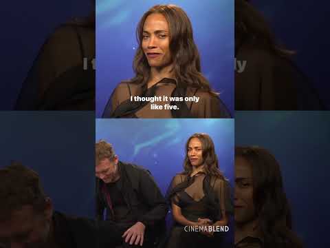 Zoe Saldana and Sam Worthington Avatar 2 Interview #shots #short