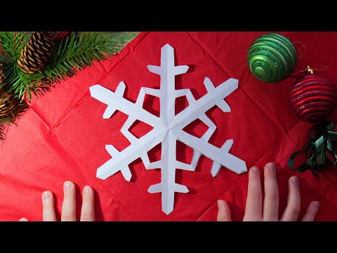 How to Make Easy Paper Snowflake for Christmas & New Year 🎄❄️  Step by Step DIY Tutorial