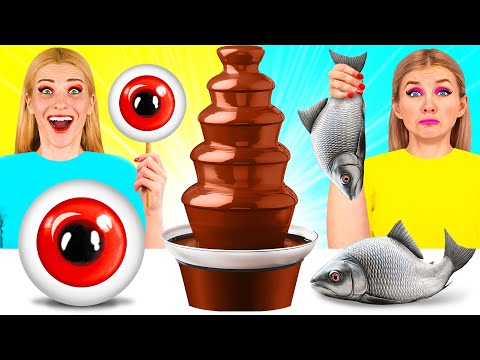 Chocolate Fountain Fondue Challenge | Fantastic Food Hacks by PaRaRa Challenge