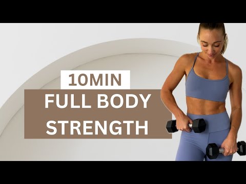 DAY 4: 10 MIN FULL BODY STRENGTH WORKOUT || With Dumbbells