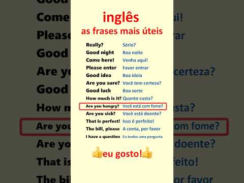 Inglês. Aprenda frases mais úteis em inglês para principiantes!