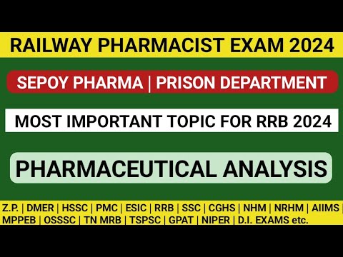 Pharmacist exam preparation | Railway Pharmacist | SEPOY PHARMA | PRISON DEPARTMENT |DSSSB exam 2024