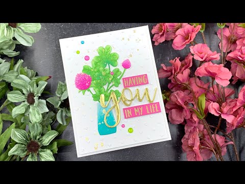 Waffle Flower Lovely Clover Card