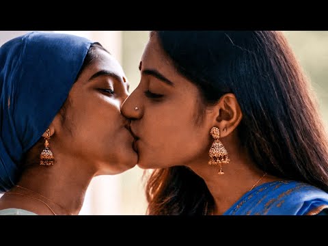 Muslim Young Woman Kissing Indian Girlfriend | Lesbian Kissing Moments