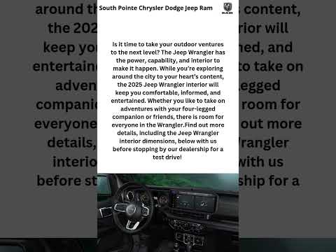 2025 Jeep Wrangler Interior | South Pointe Chrysler Jeep Dodge RAM #shorts