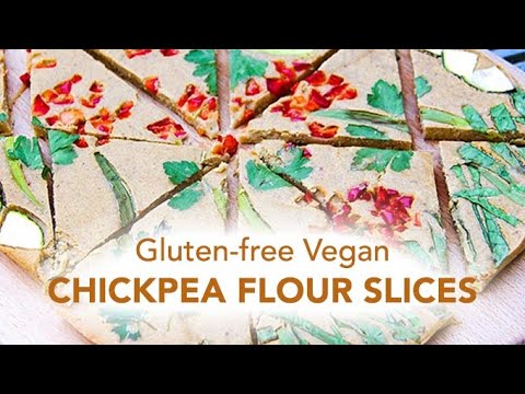 Gluten-free Vegan chickpea flour slice recipe for lunch or a picnic